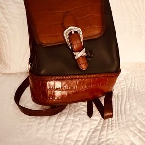 Brighton Two-Tone Leather Backpack